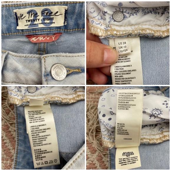 WE THE FREE Crvy Vintage High Rise Short Light Blue Wash Revolve Free People 28 - Picture 15 of 16